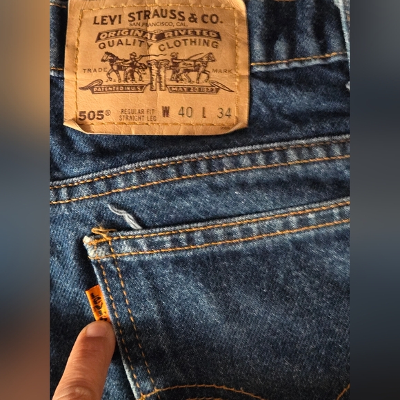 Levi’s Orange Tab Vintage 505 Men’s 40/ 34 - Picture 8 of 13